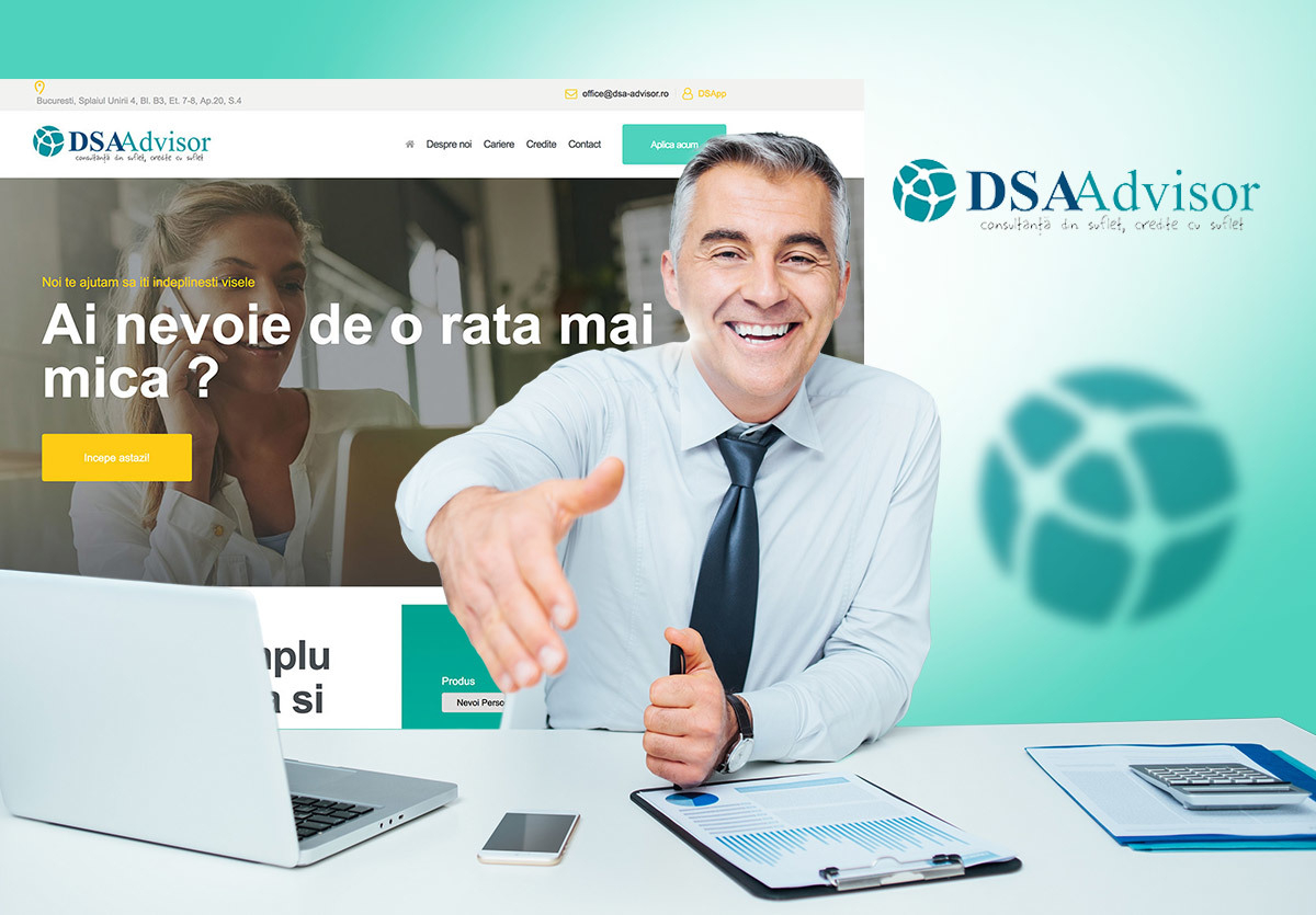 Website de Prezentare Companie de Consultanta Financiara – DSA Advisor